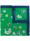 Kiton Magician Print Handkerchief - Green