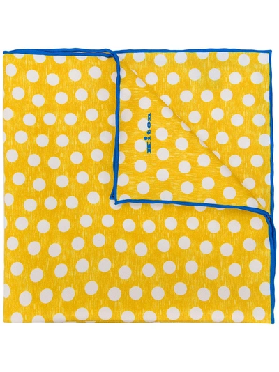Kiton Polka Dot Handkerchief - Yellow