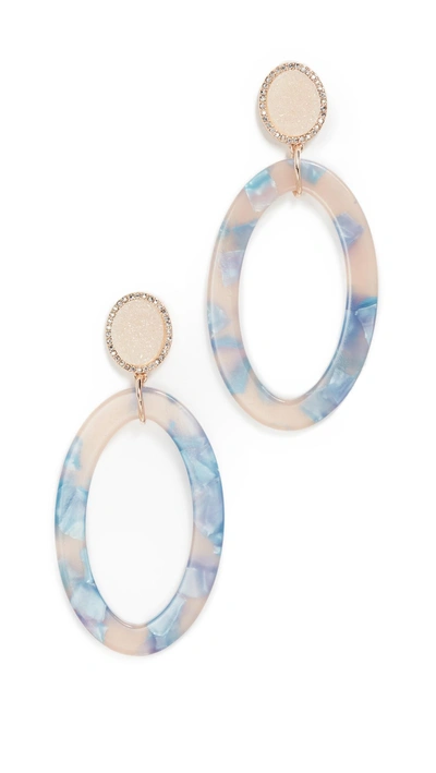 Baublebar Triana Drusy & Oval Drop Earrings In Blue Multi