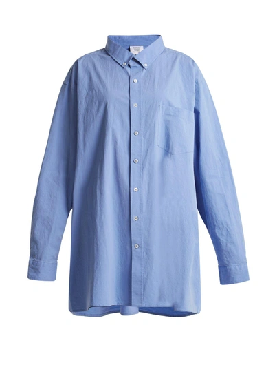 Vetements Cotton And Linen Shirt In Blue
