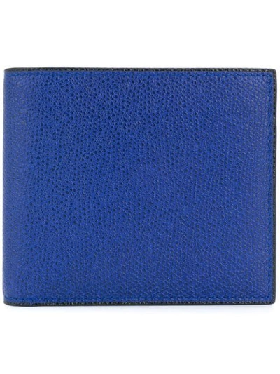 Valextra Classic Bi-fold Wallet - Blue