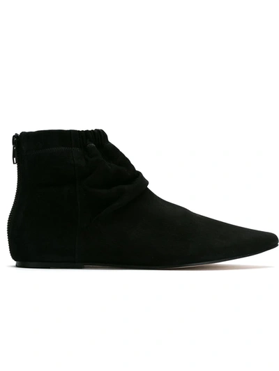 Osklen Pointy Nubuck Boots In Black