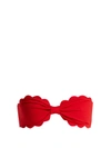 Marysia - Antibes Scallop Edged Bandeau Bikini Top - Womens - Red