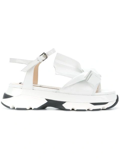 N°21 Nº21 Sneaker Sole Sandals - White