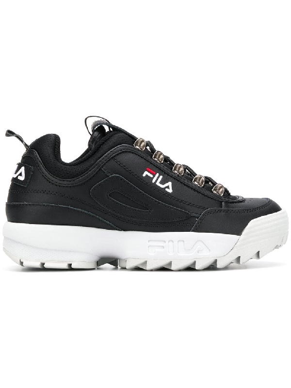 Fila Disruptor Leather Platform Sneakers In Black | ModeSens