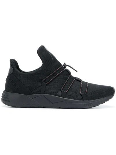 Arkk Knit Style Low Top Sneakers - Black