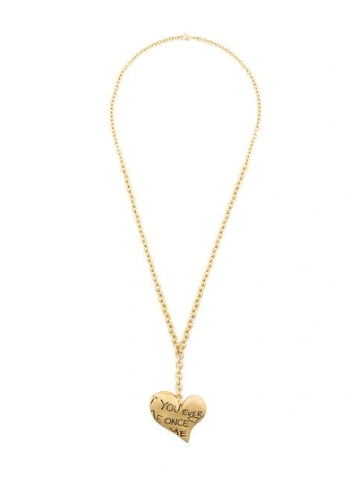 Vivienne Westwood Heart Pendant Necklace In Metallic