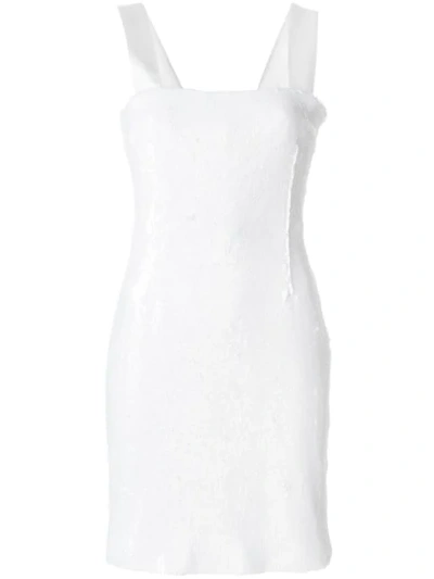 Galvan Salar Sequined Mini Dress In White