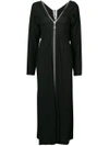 Yohji Yamamoto Zip Front Maxi Dress In Black