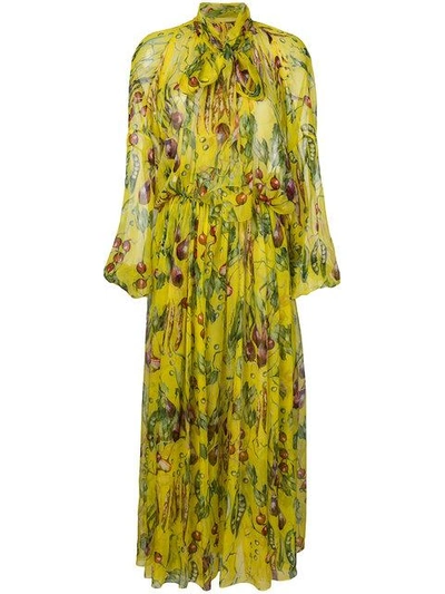 Dolce & Gabbana Vegetables Print Maxi Dress