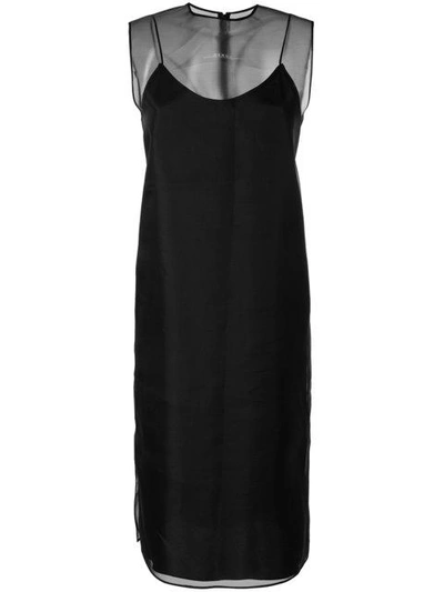 Demoo Parkchoonmoo Sheer Layered Midi Dress - Black