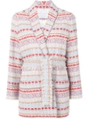 Giada Benincasa Oversized Tweed Blazer In Multicolour