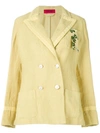 The Gigi Double Breasted Blazer In Yellow