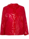 Aspesi Translucent Rain Jacket In Red