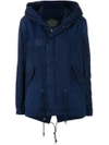 Mr & Mrs Italy Classic Short Parka In Blue