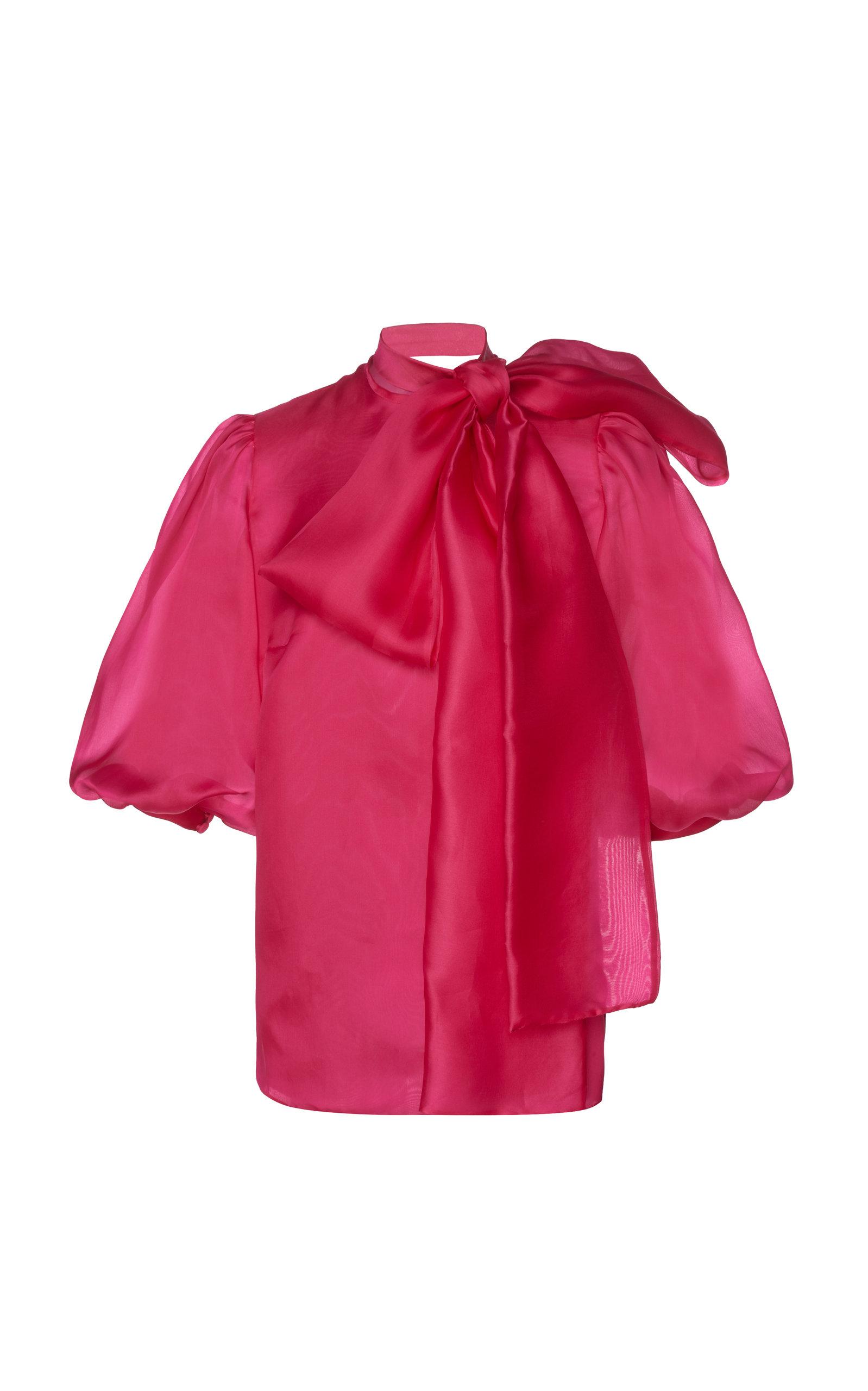 pink organza blouse