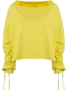 Andrea Ya'aqov Oversize Laced Sweater - Yellow