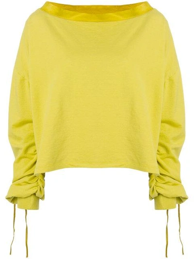 Andrea Ya'aqov Oversize Laced Sweater - Yellow