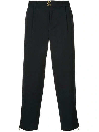 Kolor Cropped Tailored Trousers In Blue