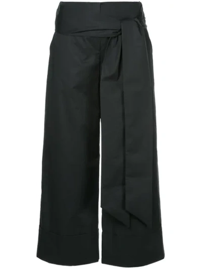 Demoo Parkchoonmoo Belted Wide Pants In Black