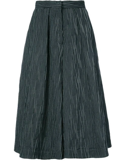 Co Flared Culotte Trousers In Black