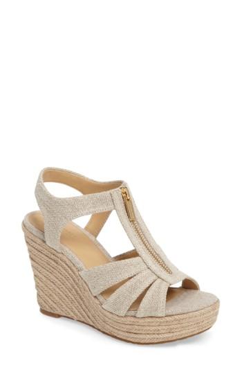 michael kors berkley weave canvas espadrille wedges