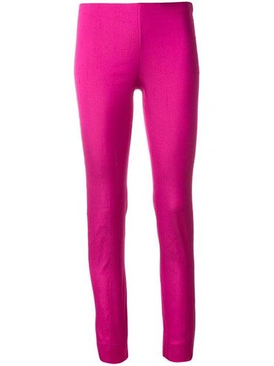 P.a.r.o.s.h Fitted Ankle Length Trousers In Pink & Purple