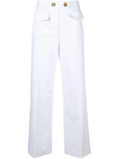 Red Valentino Front Flap Pocket Trousers - White