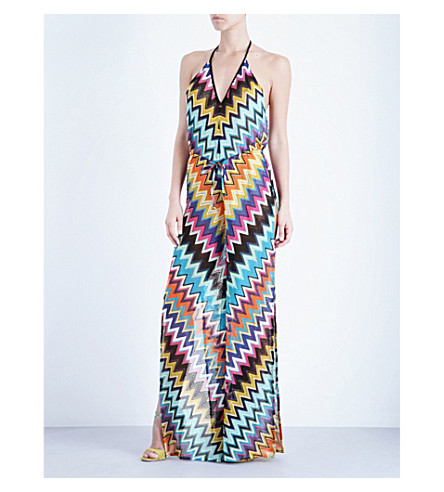 Missoni Zigzag Knitted Maxi Jumpsuit In Multi 6001 | ModeSens