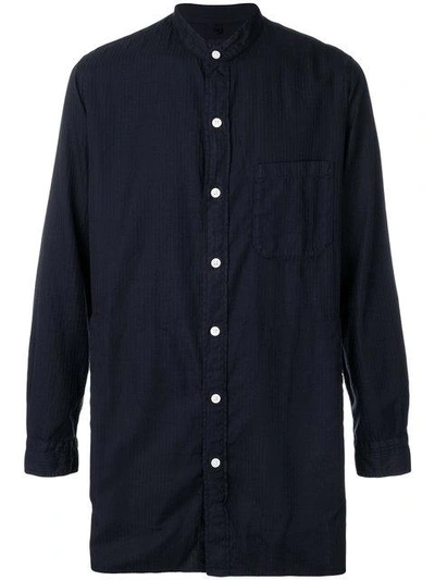 Tss Long Button Shirt In Blue