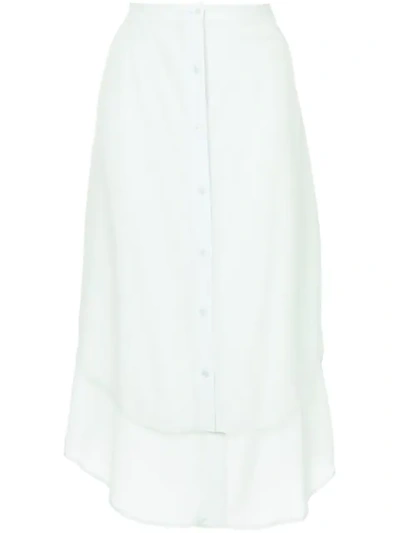 Sies Marjan Layered Button Up Skirt In Green