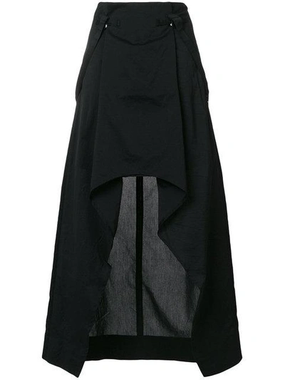Lost & Found Ria Dunn Origami Style Bretelle Skirt - Black