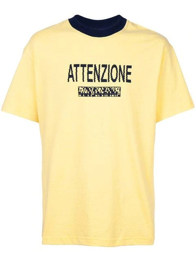 Bethany Williams Attenzione T-shirt In Yellow