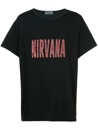 Yohji Yamamoto Nirvana T-shirt In Black