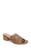 Matisse Ditsy Slide Sandal In Bronze Leather