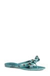 Valentino Garavani 'rockstud' Flip Flop In Aqua