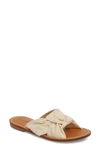 Soludos Knotted Slide Sandal In Blush Fabric