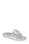 Katy Perry Studded Slide Sandal In Silver
