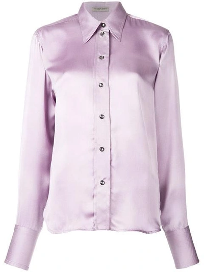 Bottega Veneta Classic Slim Fit Shirt - Pink & Purple