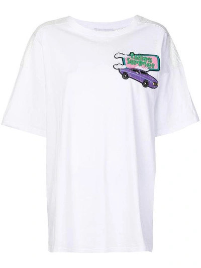 Mira Mikati Car Patch Oversized T-shirt - White