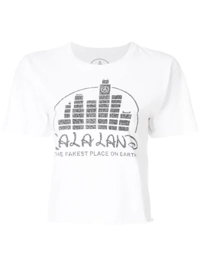 Local Authority La La Land Cropped T-shirt In White