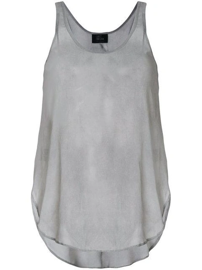 Lost & Found Curved Hem Tank Top In Grey