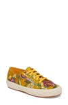 Superga 2750 Embroidered Sneaker In Mustard