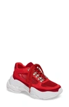 Jeffrey Campbell Hotspot Lace-up Sneaker In Red