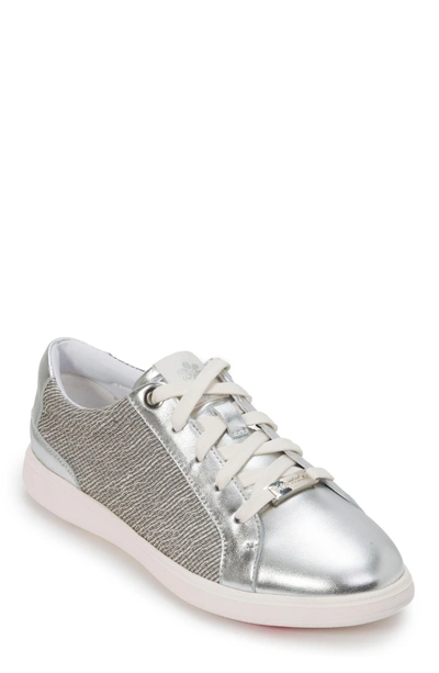 Foot Petals Andi Sneaker In Silver Leather