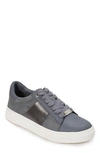 Foot Petals Fallon Sneaker In Steel Blue Suede