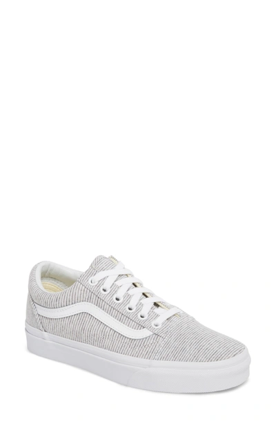 Vans Old Skool Sneaker In Jersey Grey/ True White