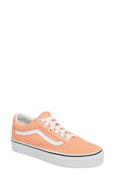 Vans Old Skool Sneaker In Peach Pink/ True White