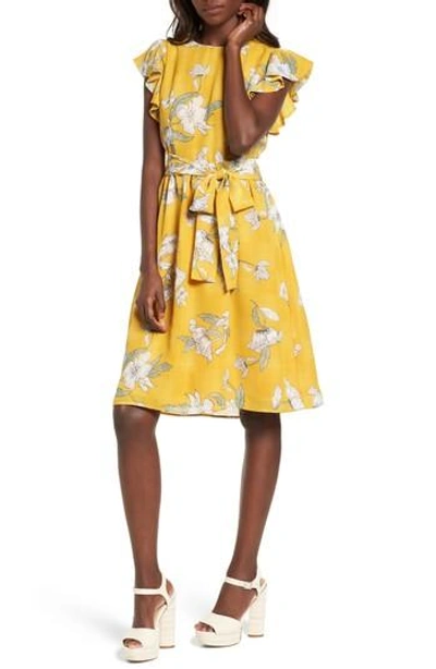 Joa Fit & Flare Dress In Quince Blossom