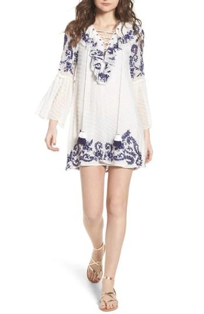 Misa Cyrielle Embroidered Dress In White